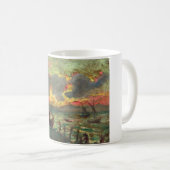 Segelboote an der Küste (von Kimon Loghi) Kaffeetasse (VorderseiteRechts)
