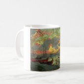 Segelboote an der Küste (von Kimon Loghi) Kaffeetasse (Vorderseite Links)