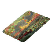 Segelboote an der Küste (von Kimon Loghi) Magnet (Linke Seite)