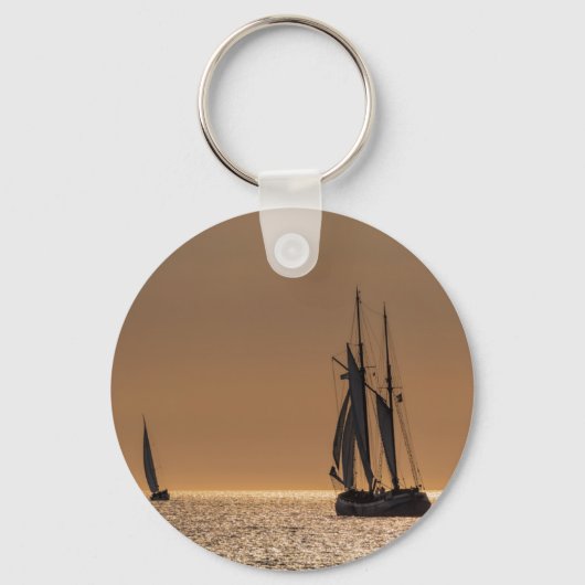 Segelboote an der Ostsee Schlüsselanhänger (Vorderseite)