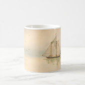 Segelboote an Sea Nautical Art von Louis Prang & C Kaffeetasse (Mittel)