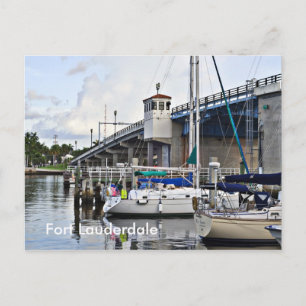 Segelboote angedockt, Fort Lauderdale Postkarte