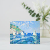 Segelboote auf Calm Waters - beeindruckende Malere Postkarte (Stehend Vorderseite)