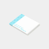 Segelboote auf dem blauen Seemuster | addieren Post-it Klebezettel (angewinkelt)