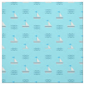 Segelboote auf dem blauen Seemuster Stoff (Muster)
