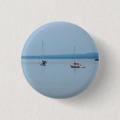 Segelboote auf dem Fluss Button (Vorderseite)