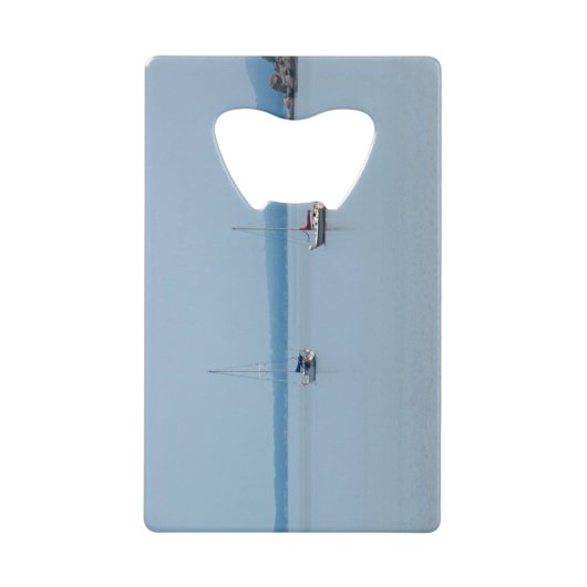 Segelboote auf dem Fluss Geldbeutel Flaschenöffner (Vorderseite)