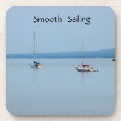 Segelboote auf dem Fluss Getränkeuntersetzer (Vorderseite)
