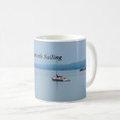 Segelboote auf dem Fluss Kaffeetasse (VorderseiteRechts)