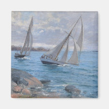 Segelboote auf dem Fluss