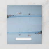 Segelboote auf dem Fluss Platzkarte (Außenseite Aufgefaltet)