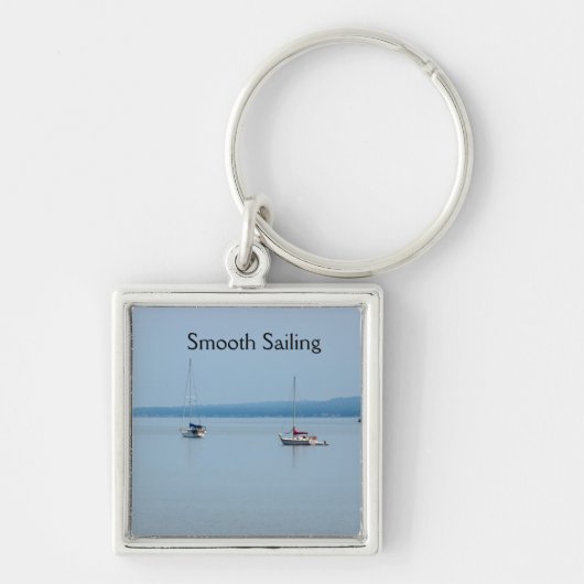 Segelboote auf dem Fluss Schlüsselanhänger (Vorne)