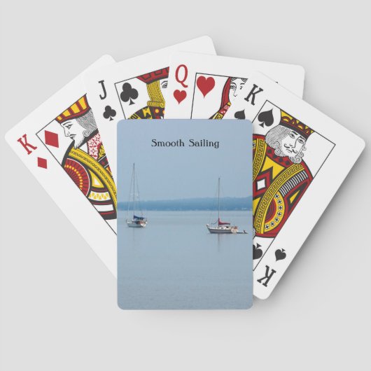 Segelboote auf dem Fluss Spielkarten (Rückseite)