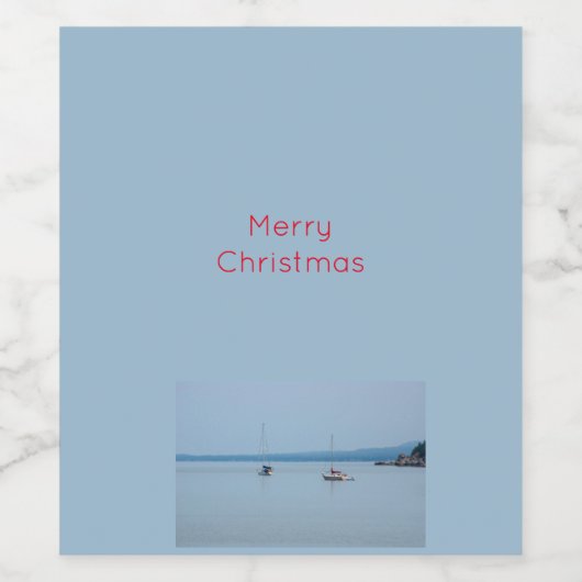 Segelboote auf dem Fluss Weinetikett (Einzelnes Label)