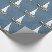Segelboote auf dem Golf, Geschenkverpackung Geschenkpapier (Ecke)