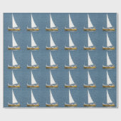 Segelboote auf dem Golf, Geschenkverpackung Geschenkpapier (Flach)