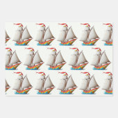 Segelboote auf dem Meer Geschenkpapier Set (Vorderseite 2)