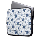 Segelboote auf dem Meeresmuster Laptopschutzhülle (Vorderseite Links)