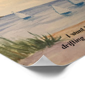 Segelboote - auf dem Memory Lake schwimmen Poster (Ecke)