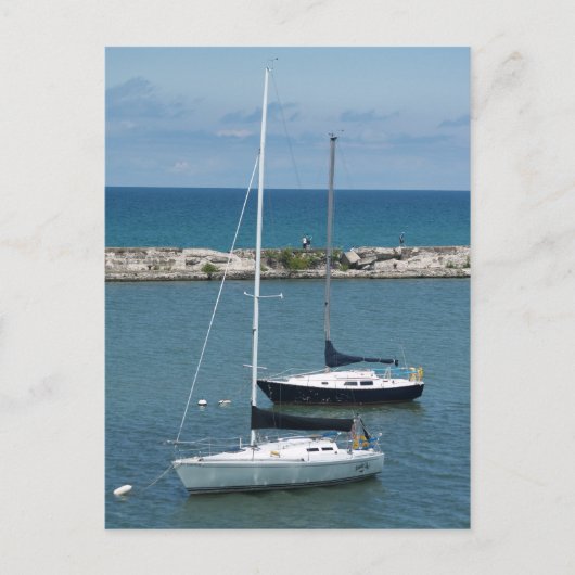 Segelboote auf dem Ontariosee Postkarte (Vorderseite)