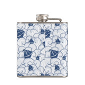 Segelboote auf dem Seemuster Flachmann (Rückseite)