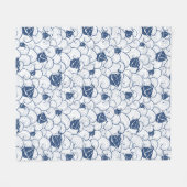 Segelboote auf dem Seemuster Fleecedecke (Vorderseite (Horizontal))