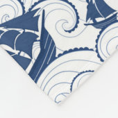 Segelboote auf dem Seemuster Fleecedecke (Ecke)