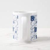 Segelboote auf dem Seemuster Jumbo-Tasse (Rückseite)