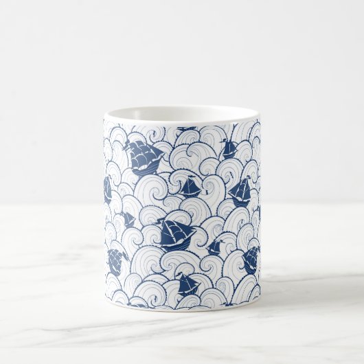 Segelboote auf dem Seemuster Kaffeetasse (Mittel)