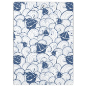 Segelboote auf dem Seemuster Klemmbrett (Rückseite)