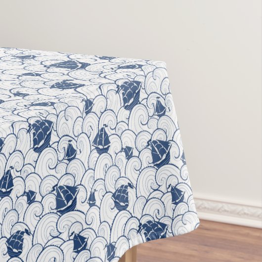Segelboote auf dem Seemuster Tischdecke (Beispiel)