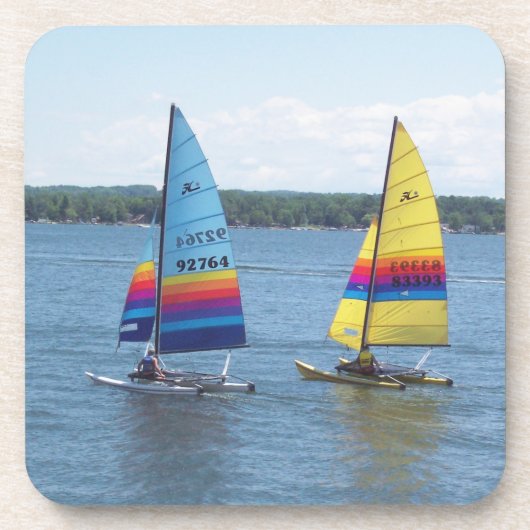 Segelboote auf dem Silbersee Getränkeuntersetzer (Vorderseite)