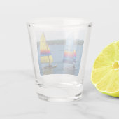 Segelboote auf dem Silbersee Schnapsglas (Rückseite)
