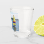 Segelboote auf dem Silbersee Schnapsglas (Rechts)