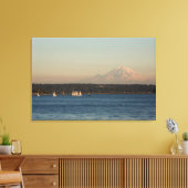 Segelboote auf dem Washington See mit Mercer Islan Leinwanddruck (Insitu (Wohnzimmer))