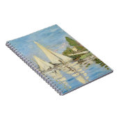 Segelboote auf dem Wasser Impressionist Spiral Notizblock (Rechte Seite)