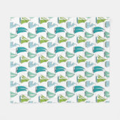 Segelboote auf dem Wasser-Muster Fleecedecke (Vorderseite (Horizontal))