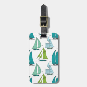 Segelboote auf dem Wasser-Muster Gepäckanhänger