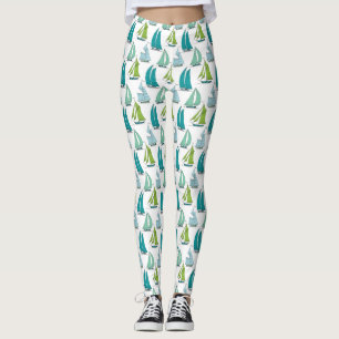 Segelboote auf dem Wasser-Muster Leggings