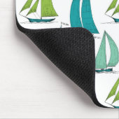 Segelboote auf dem Wasser-Muster Mousepad (Ecke)