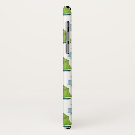 Segelboote auf dem Wassermuster Case-Mate iPhone Hülle (Hinten/Links)