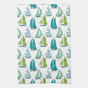 Segelboote auf dem Wassermuster Handtuch