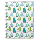 Segelboote auf dem Wassermuster Notizblock (Vorderseite)