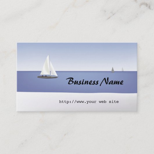 Segelboote auf der Horizon Business Card Visitenkarte (Vorderseite)