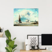 Segelboote auf der Maas von Johan Jongkind Poster (Heimbüro)