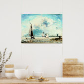 Segelboote auf der Maas von Johan Jongkind Poster (Küche)