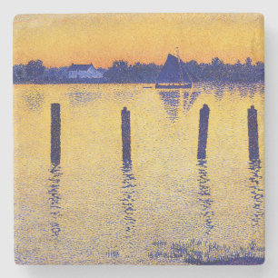 Segelboote auf der Schelde (Belgien) Steinuntersetzer
