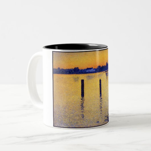Segelboote auf der Schelde (Belgien) Zweifarbige Tasse (Vorderseite Links)