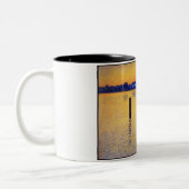 Segelboote auf der Schelde (Belgien) Zweifarbige Tasse (Links)