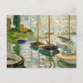 Segelboote auf der Seine-Claude Monet Postkarte (Vorderseite)